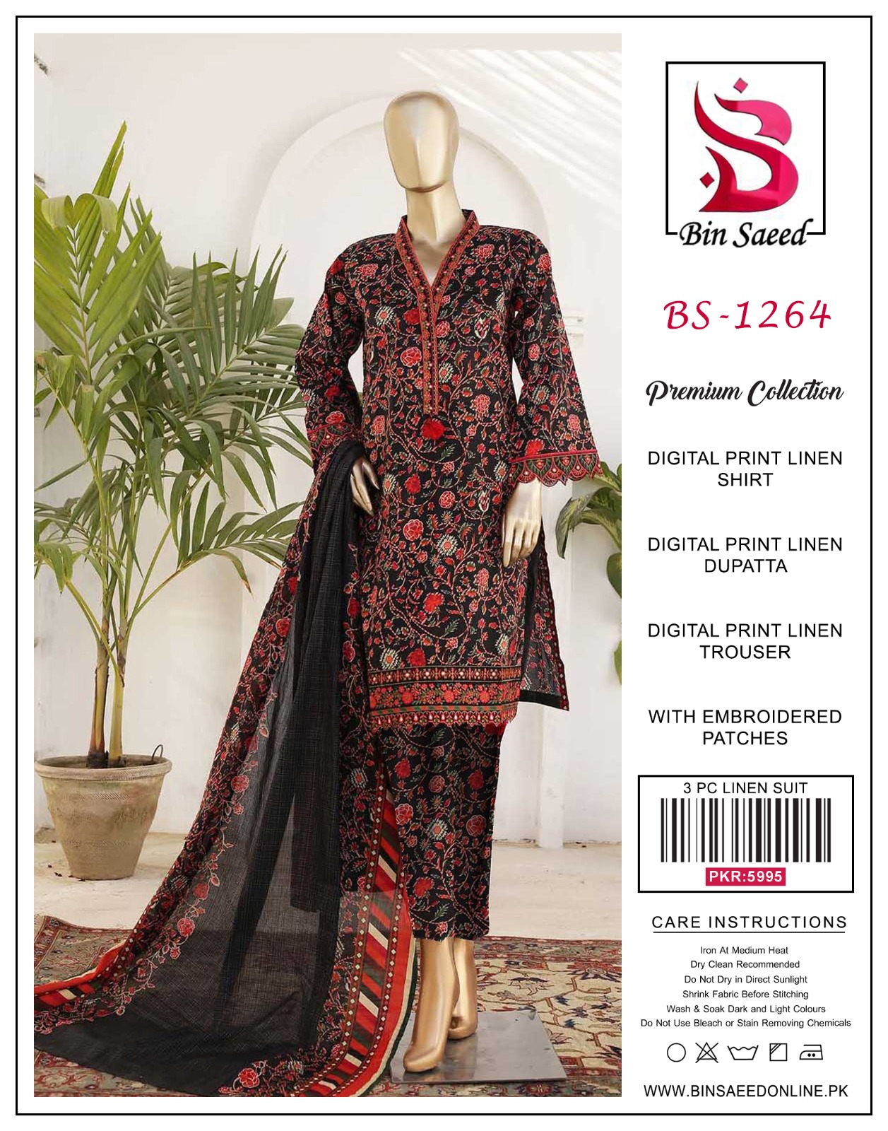 bin saeed embroidered collection