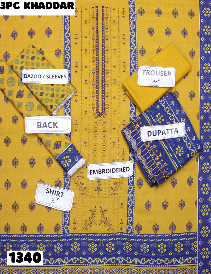 bin saeed khaddar 3 piece