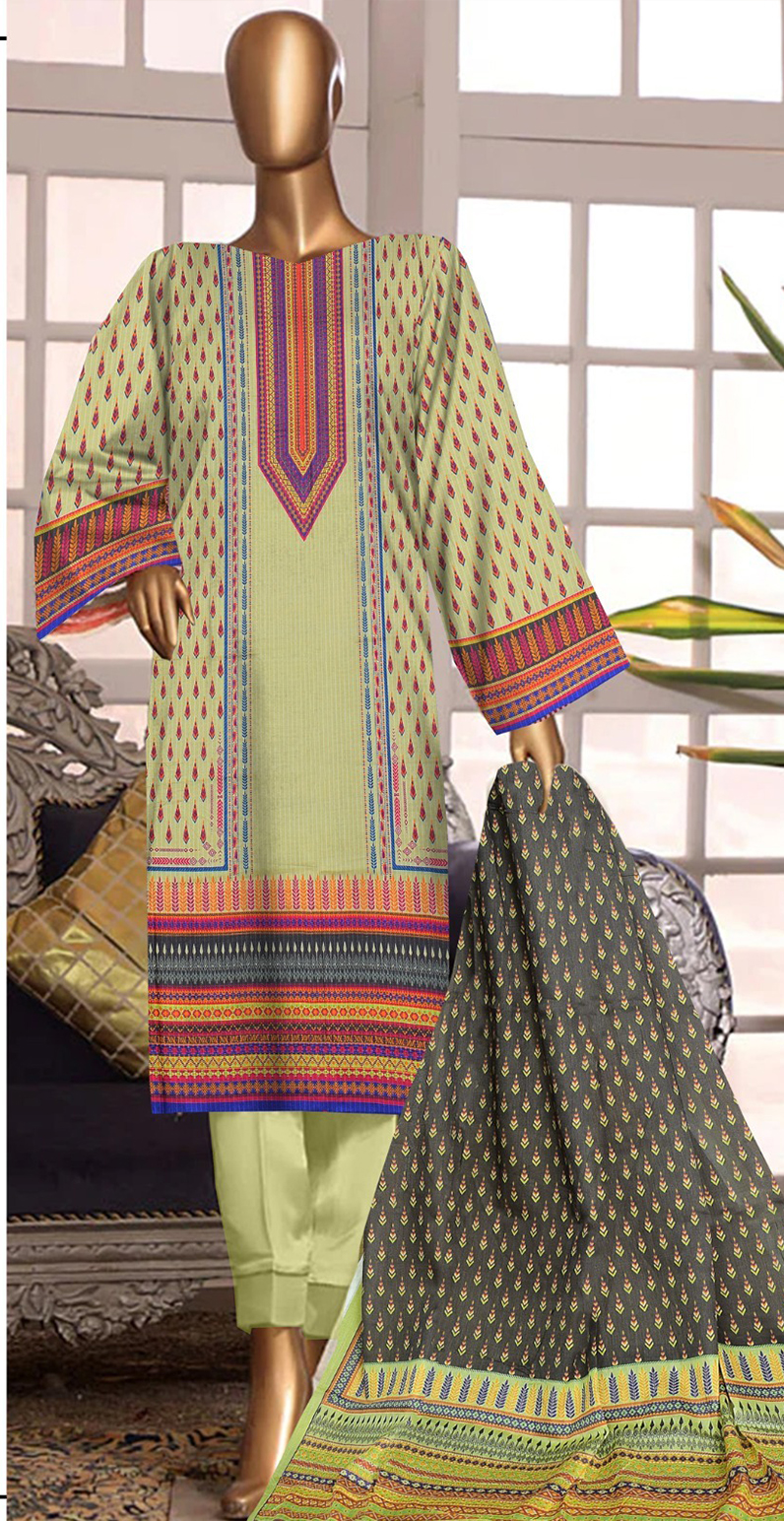 MOONLIGHT 3PC SELF JACQURD DIGITAL PRINT LAWN