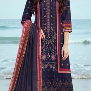 MOONLIGHT 3PC EMBROIDERED DIGITAL PRINTED PREMIUM LAWN VOL-88-3137