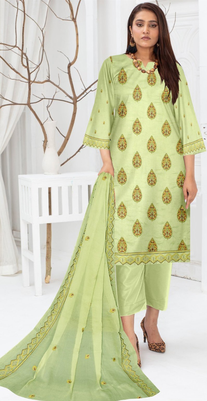 MOONLIGHT 3PC EMBROIDRED DESIGNER LAWN SUMMER