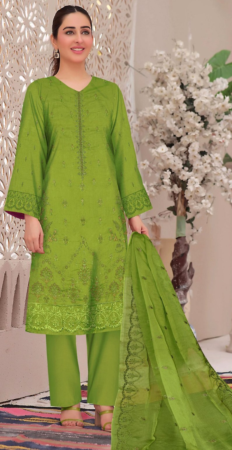 MOONLIGHT 3PC EMBROIDRED DESIGNER LAWN SUMMER