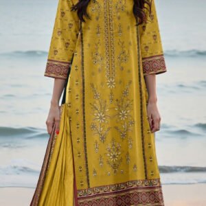MOONLIGHT 3PC EMBROIDERED DIGITAL PRINTED PREMIUM LAWN VOL-88-3133