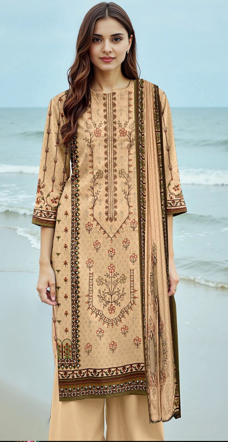 MOONLIGHT 3PC EMBROIDERED DIGITAL PRINTED PREMIUM LAWN