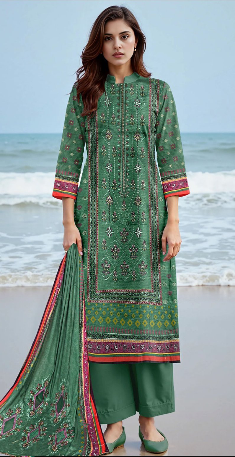 MOONLIGHT 3PC EMBROIDERED DIGITAL PRINTED PREMIUM LAWN