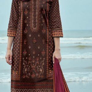 MOONLIGHT 3PC EMBROIDERED DIGITAL PRINTED PREMIUM LAWN VOL-88-3134
