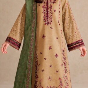 MIX BRANDS 3PC EMBROIDERED LUXURY DESIGNER LAWN VOL-07-D#723