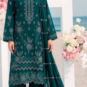 DHANAK 3PC BOARING WORK ESHAAL ANSARI SEQUIN DAMAN DESIGNER VOL-264-D#733