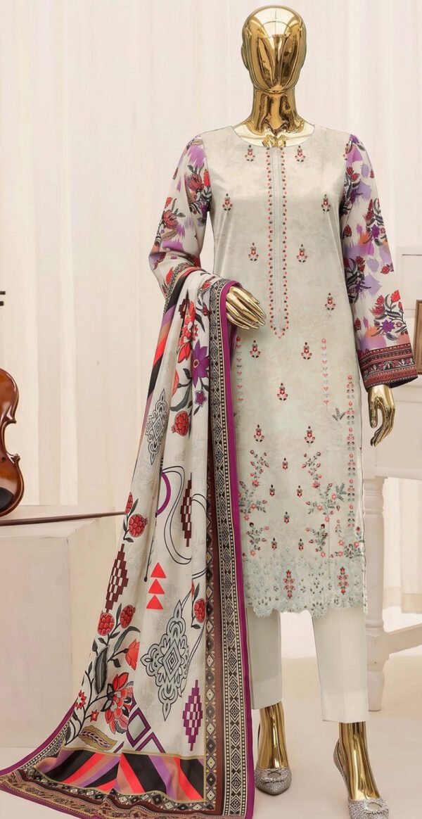 BIN SAEED 3PC DAMAN BOARING EMBROIDERED BANA DORA VISCOSE DESIGNER VOL-280-D-894