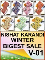 NISHAT 2PC ALL OVER KARANDI DIGITAL PRINTED VOL-01-Set Of 08 Dresses