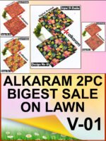ALKARAM 2PC ALL OVER KHADDAR DIGITAL PRINTED VOL-01-Set Of 4 Dresses