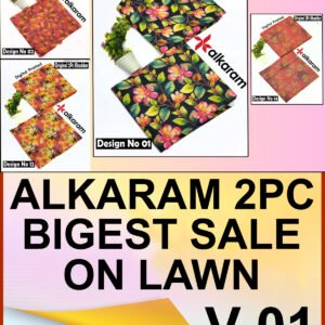 ALKARAM 2PC ALL OVER KHADDAR DIGITAL PRINTED VOL-01-Set Of 4 Dresses