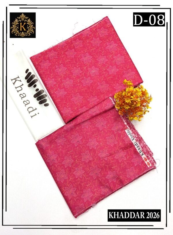 KHAADI 2PC ALL OVER KHADDAR DIGITAL PRINTED VOL-01-D-08