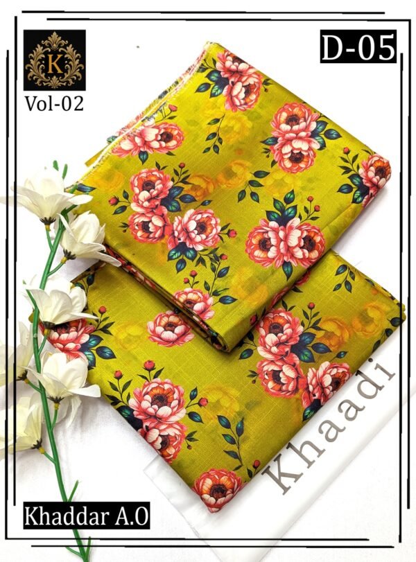 KHAADI 2PC ALL OVER KHADDAR DIGITAL PRINTED VOL-02-D-05