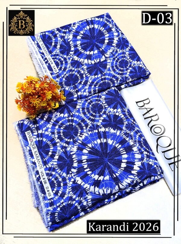 BAROQUE 2PC ALL OVER KARANDI DIGITAL PRINTED VOL-03-D-03