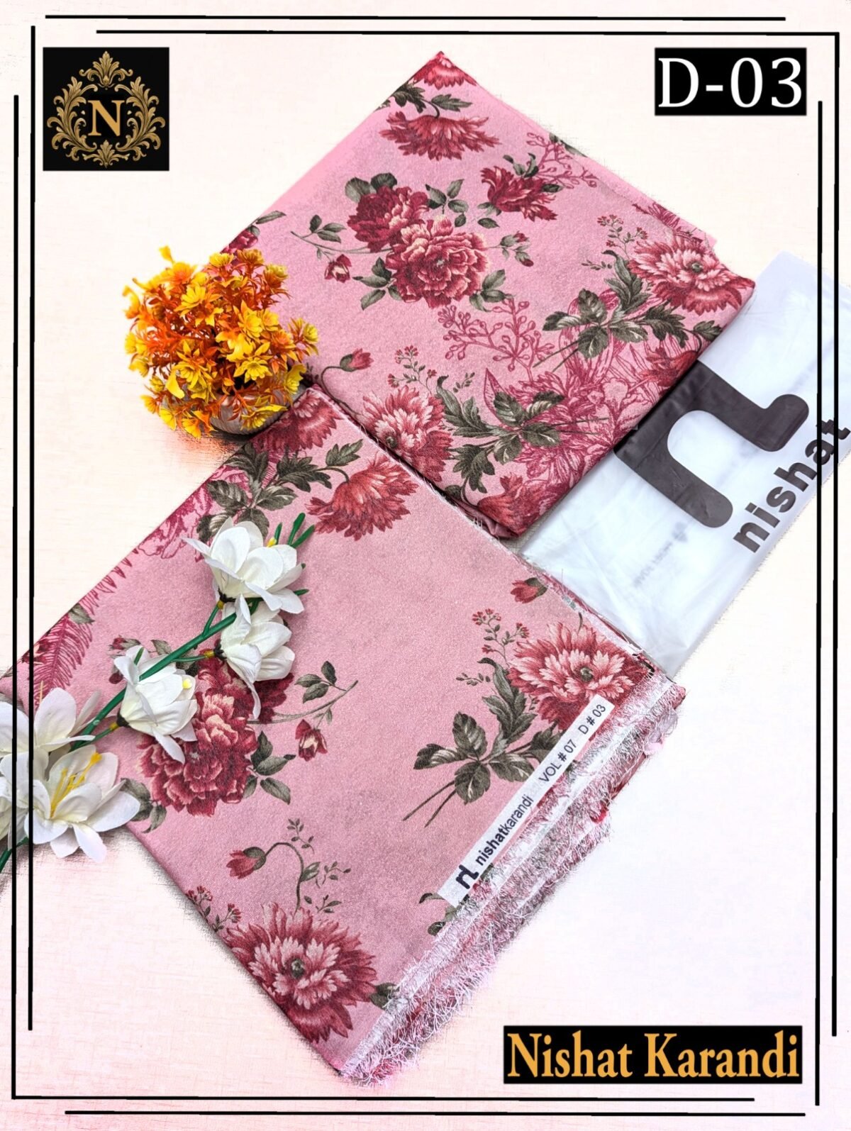 NISHAT 2PC ALL OVER KARANDI DIGITAL PRINTED VOL-01-D-03