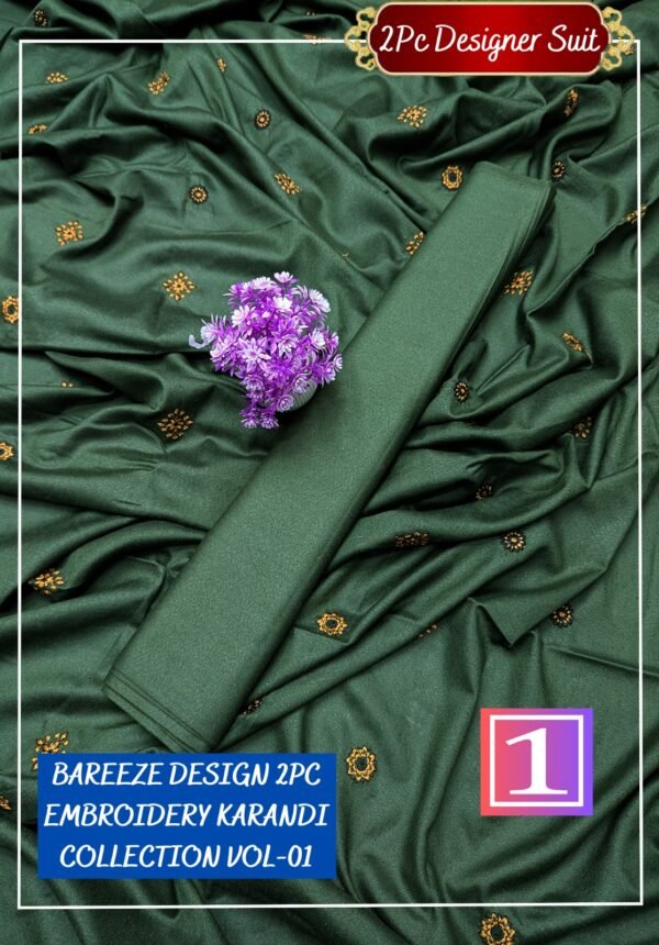 BAREEZE DESIGN 2PC EMBROIDERD KARANDI COLLECTION VOL-01-1