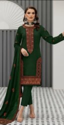 MOONLIGHT 3PC EMBROIDERED DAMAN DHANAK 04 BORDER JACQUARD SHAWL VOL-122-3547