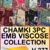 CHAMKI VISCOSE 3PC COCO ZARA SHAHJAHAN EMBROIDERED DIGITAL PRINTED DESIGNER VOL-277-Set Of 08 Dresses
