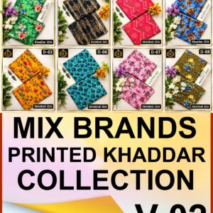 ORIGINAL MIX BRANDS 2PC ALL OVER KHADDAR DIGITAL PRINTED VOL-02-Set Of 08 Dresses