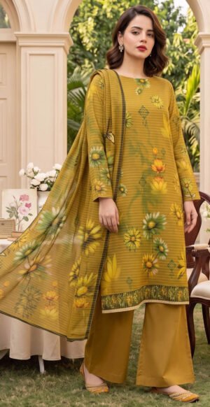 VELVET CHAMKI DHANAK 3PC BIN SAEED DIGITAL PRINTED WINTER VOL-336-D-1102