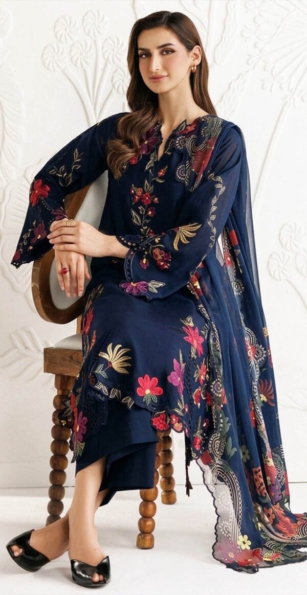 MIX BRANDS 3PC EMBROIDERED DHANAK DESIGNER COLLECTION VOL-04-811