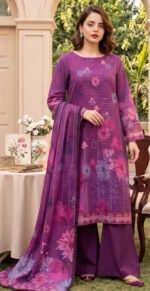 VELVET CHAMKI DHANAK 3PC BIN SAEED DIGITAL PRINTED WINTER VOL-336-D-1101