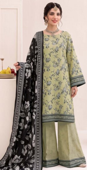 CAMBRIC KHADDAR 3PC BIN SAEED DIGITAL PRINTED WINTER VOL-338-D-1117