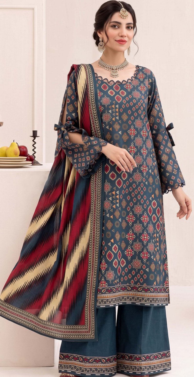 CAMBRIC KHADDAR 3PC BIN SAEED DIGITAL PRINTED WINTER VOL-338-D-1112