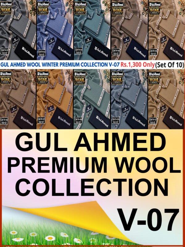 GUL AHMED WOOL PREMIUM WINTER COLLECTION VOL-07-Set Of 10 Dresses