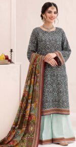 CAMBRIC KHADDAR 3PC BIN SAEED DIGITAL PRINTED WINTER VOL-338-D-1113
