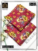 ORIGINAL MIX BRANDS 2PC ALL OVER KHADDAR DIGITAL PRINTED VOL-01-D-02