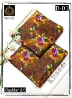 ORIGINAL MIX BRANDS 2PC ALL OVER KHADDAR DIGITAL PRINTED VOL-01-D-01