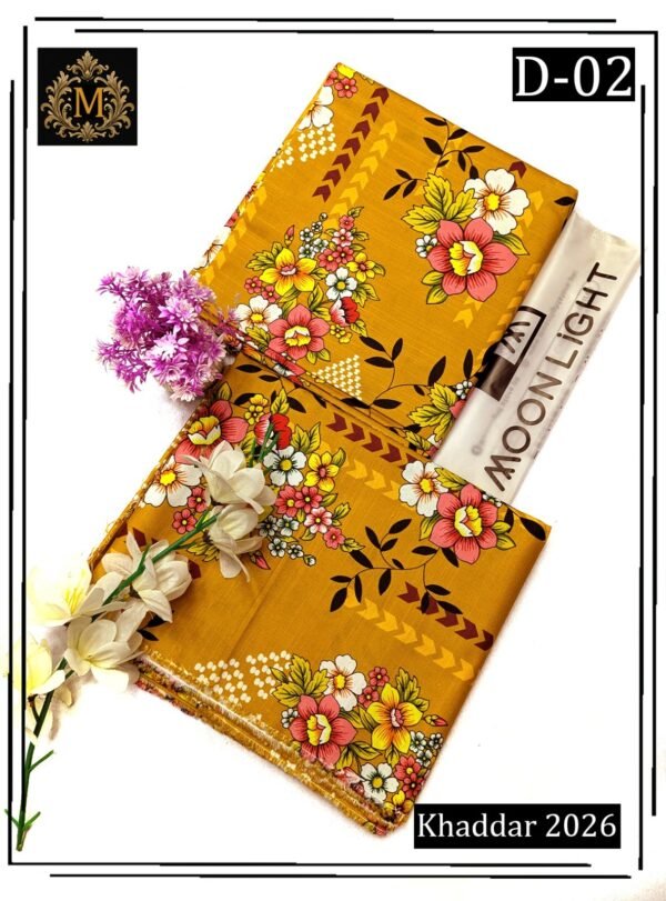 ORIGINAL MIX BRANDS 2PC ALL OVER KHADDAR DIGITAL PRINTED VOL-01-D-02