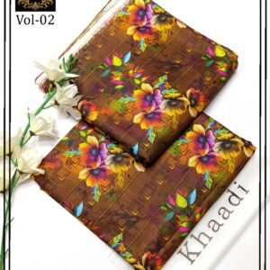 ORIGINAL MIX BRANDS 2PC ALL OVER KHADDAR DIGITAL PRINTED VOL-01-D-01
