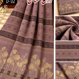 LADIES BAROSHA JACQUARD WOOL SHAWL VOL-02-D-02