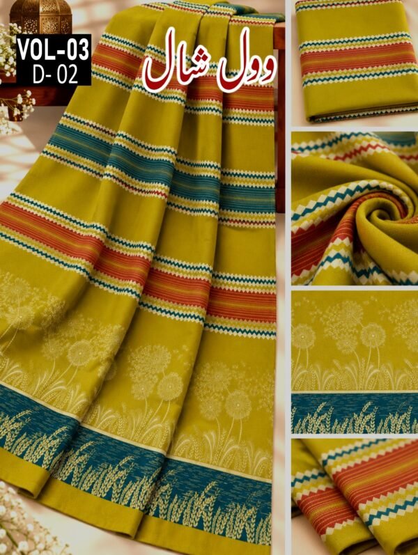 KASHMIRI PASHMINA JACQUARD WOOL LADIES SHAWL VOL-03-Set Of 10 Shawls