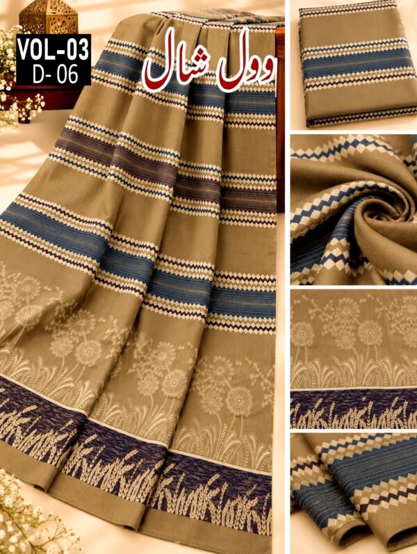 KASHMIRI PASHMINA JACQUARD WOOL LADIES SHAWL VOL-03-Set Of 10 Shawls