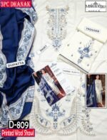 MIX BRANDS 3PC EMBROIDERED DHANAK DESIGNER COLLECTION VOL-06-Set Of 06 Dresses