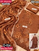 BANA DORA DHANAK 3PC CROWN DIGITAL PRINTED WINTER VOL-346-D-1154