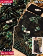 BANA DORA DHANAK 3PC CROWN DIGITAL PRINTED WINTER VOL-346-D-1158