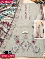 APLIC WORK KHADDAR 3PC COCO BY ZARA SHAHJAHAN EMBROIDRY DIGITAL PRINT VOL-348-1167