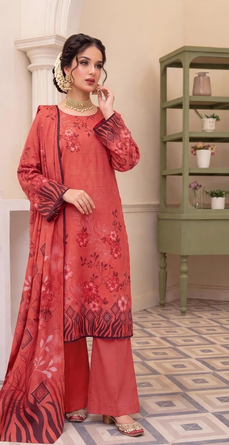 BANA DORA DHANAK 3PC CROWN DIGITAL PRINTED WINTER VOL-346-D-1157
