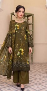 BANA DORA DHANAK 3PC CROWN DIGITAL PRINTED WINTER VOL-346-D-1156