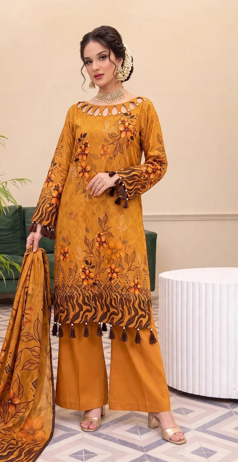 BANA DORA DHANAK 3PC CROWN DIGITAL PRINTED WINTER VOL-346-D-1152