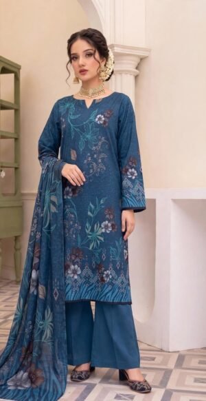 BANA DORA DHANAK 3PC CROWN DIGITAL PRINTED WINTER VOL-346-D-1151