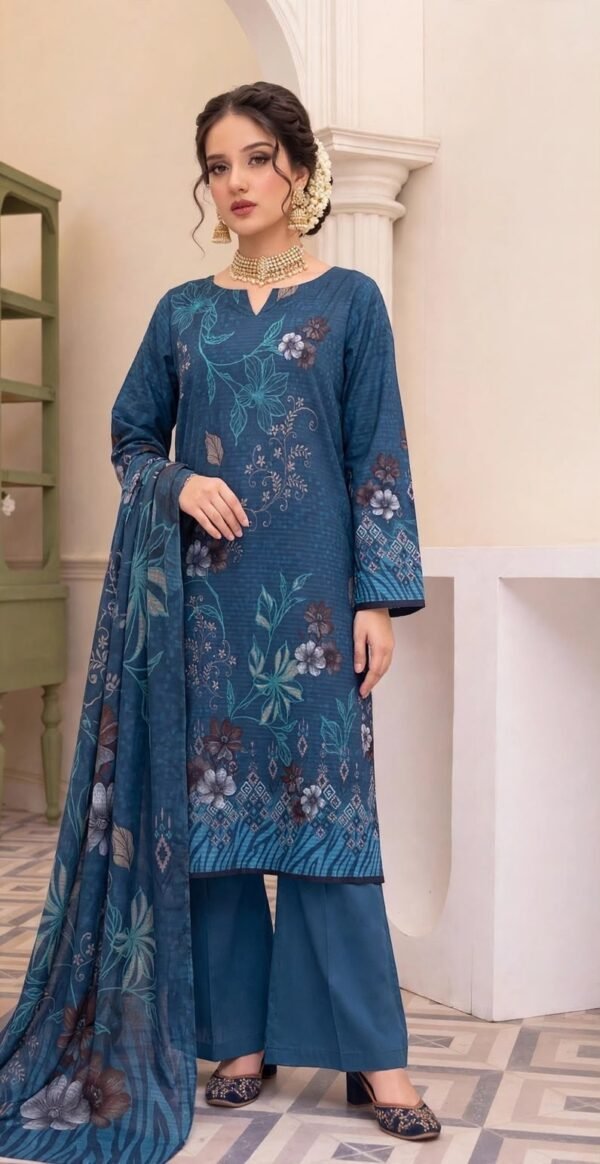 BANA DORA DHANAK 3PC CROWN DIGITAL PRINTED WINTER VOL-346-D-1151