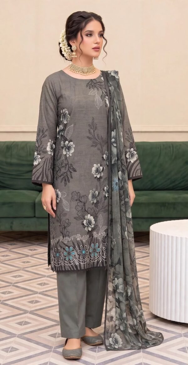 BANA DORA DHANAK 3PC CROWN DIGITAL PRINTED WINTER VOL-346-D-1159