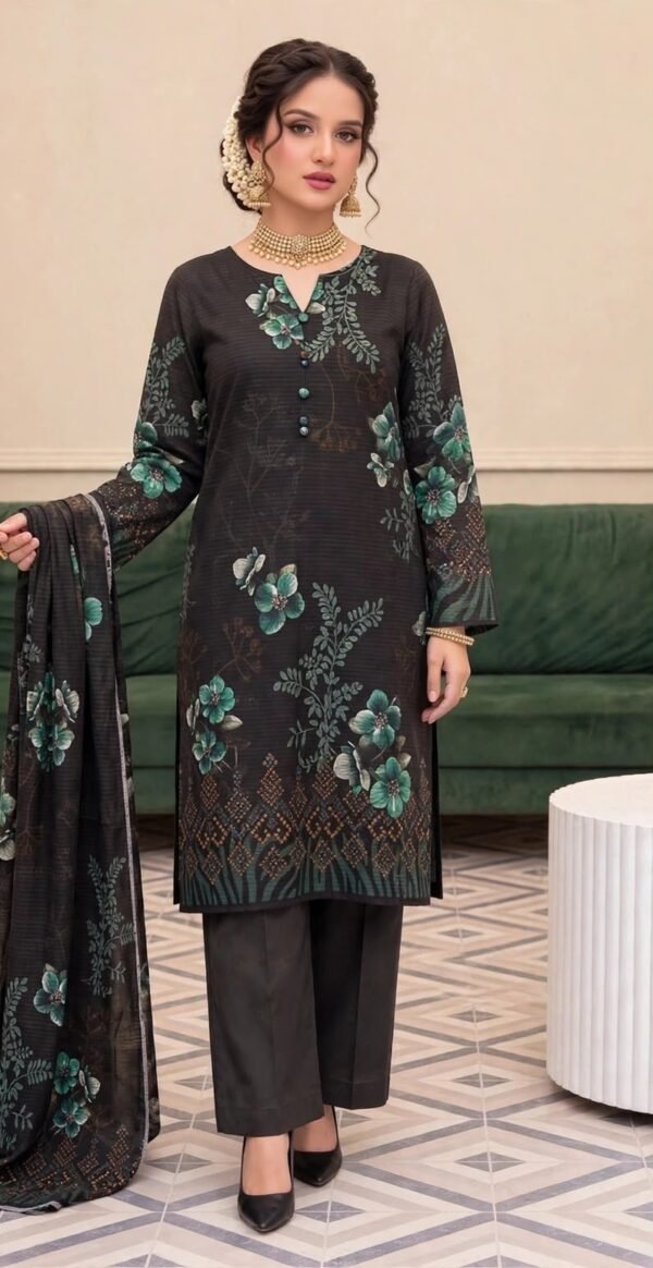 BANA DORA DHANAK 3PC CROWN DIGITAL PRINTED WINTER VOL-346-D-1158