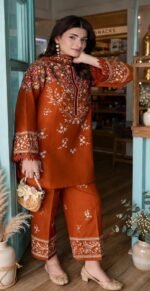 MIX BRANDS 2PC FULL EMBROIDERED DHANAK DESIGNER COLLECTION VOL-07-D-901